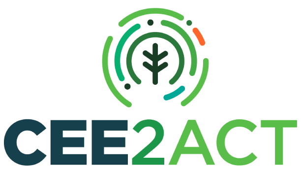 CEE2ACT platforma za e-učenje koja nudi interaktivnu obuku podijeljenu u četiri tematska modula osmišljena za promicanje biogospodarstva i održivog up
